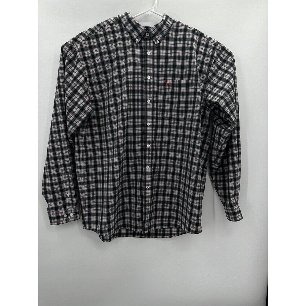 Cinch Black and White Plaid Casual Button Down Shirt